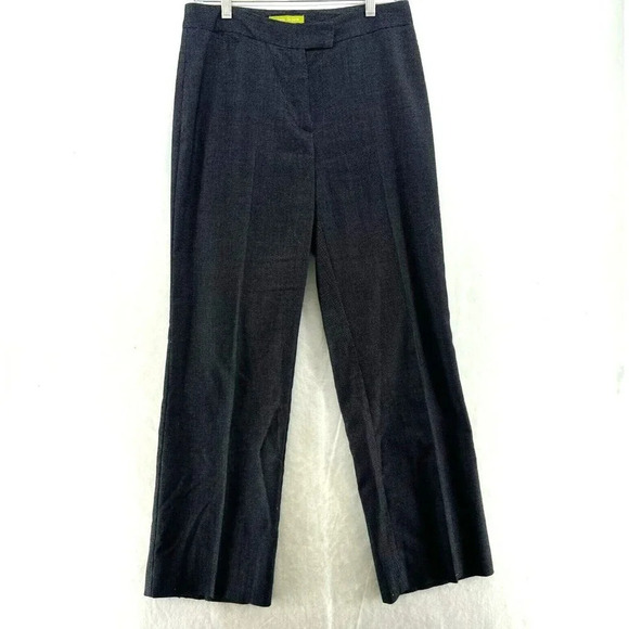 Sigrid Olsen Pants Women's Sz 6 Black Birdseye Welt Stretch Straight Dress Pants - Picture 1 of 8